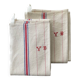 YB linen tea towel x2