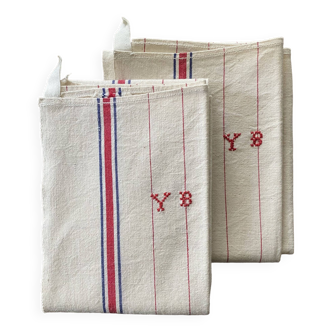 YB linen tea towel x2