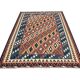 Tapis Kilim fait main pour chambre à coucher, en laine tissée à plat, motif géométrique rouille, 293 × 210 cm