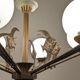 Art deco bronze fish chandelier