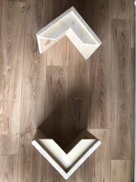Travertine coffee table