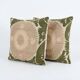 Set of 2 vintage embroidered cushion covers 61x64 cm