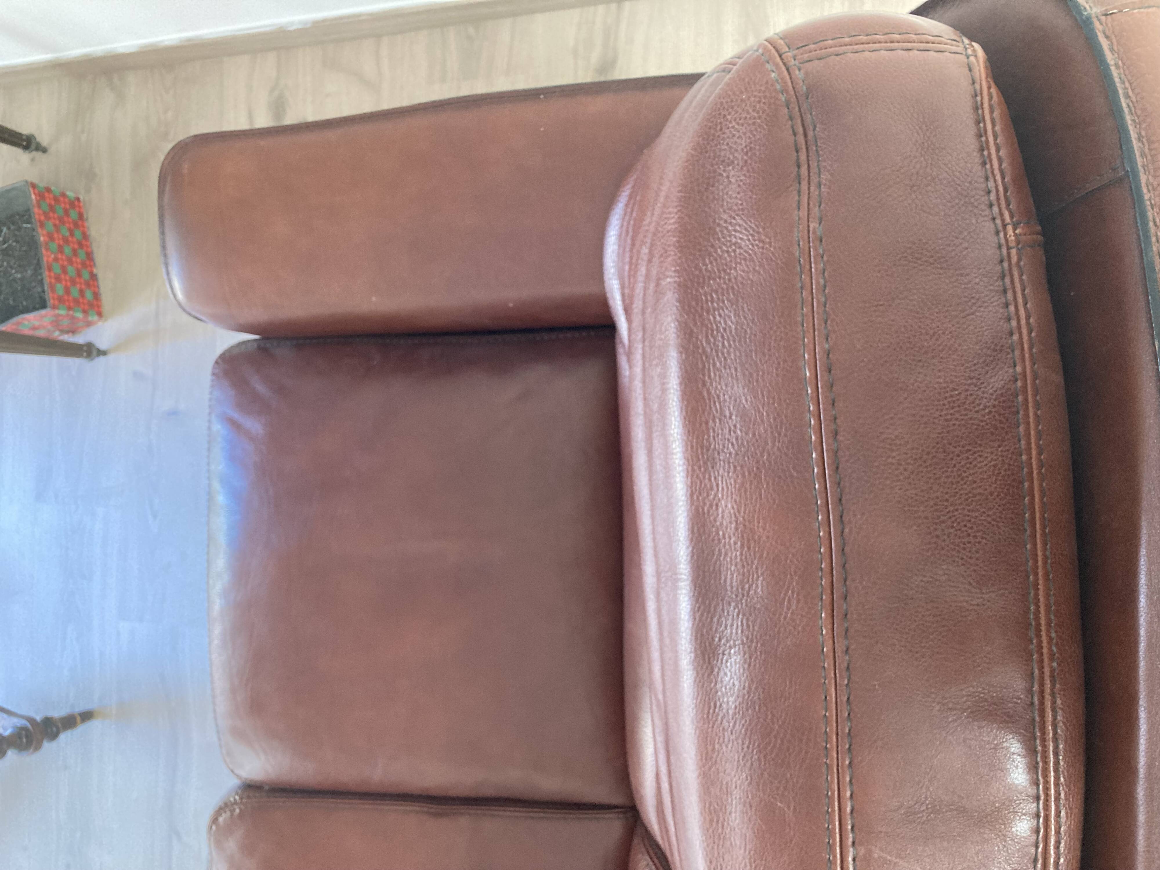 Canape 2 seater 100% leather brown