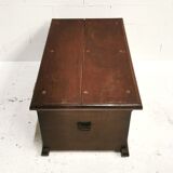 Coffre ancien chêne et laiton