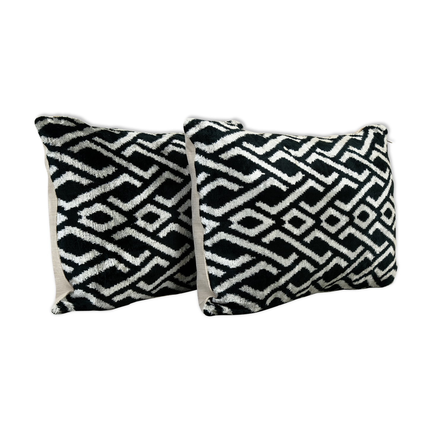 Matching Ikat Velvet Pillow Cover