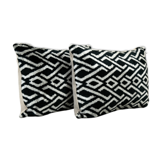 Matching Ikat Velvet Pillow Cover