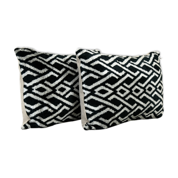 Matching Ikat Velvet Pillow Cover