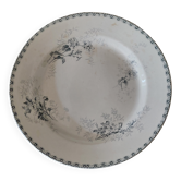 Round serving dish iron earth Ht Boulenger & Cie Choisy le Roi decor Roscoff