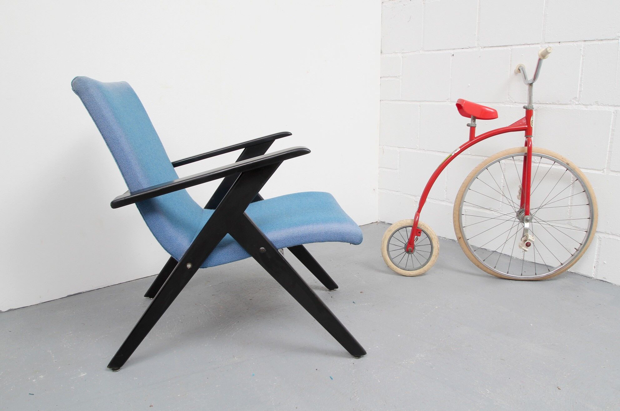 1950s armchair in blue