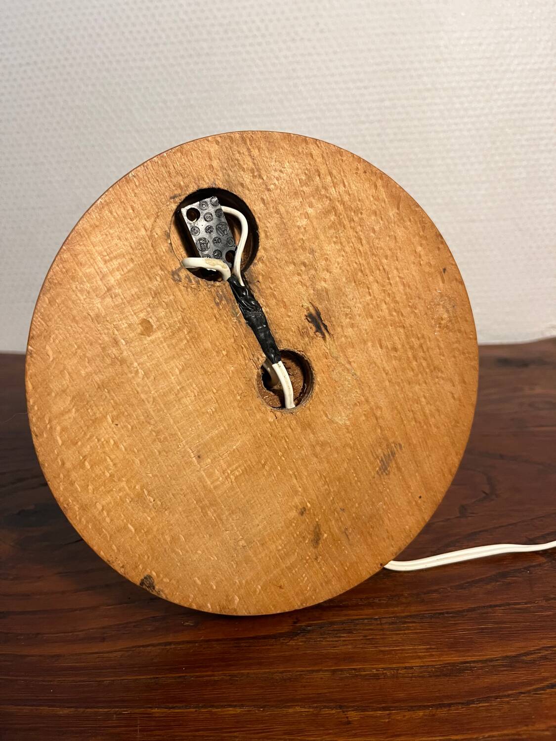 Wooden lamp base from the 60s