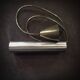 Still brand tube pendant light in polished stainless steel, 1970s, NEW