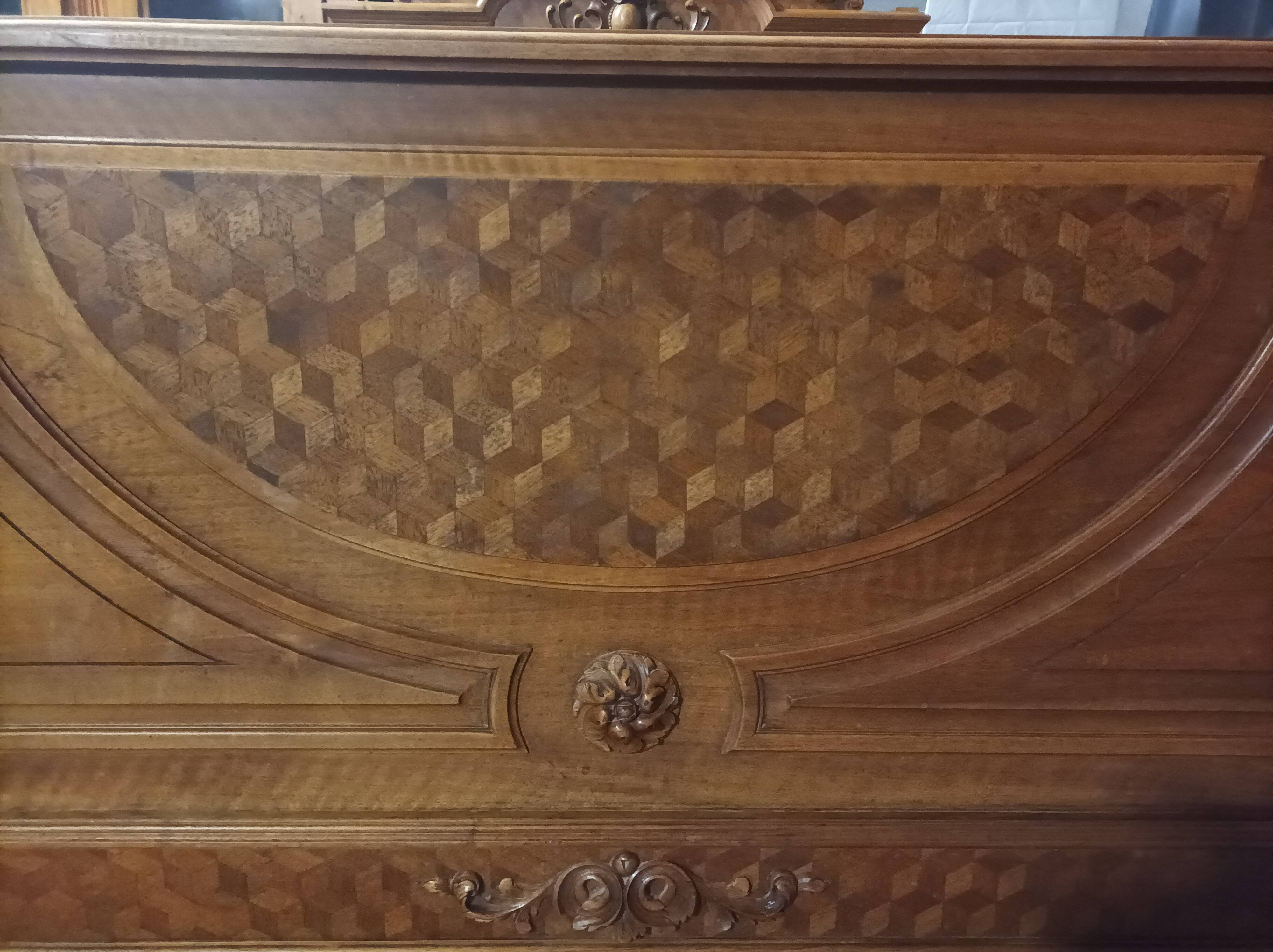 Louis XVI walnut bed