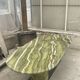 Large green marble oval dining table by my habitat design