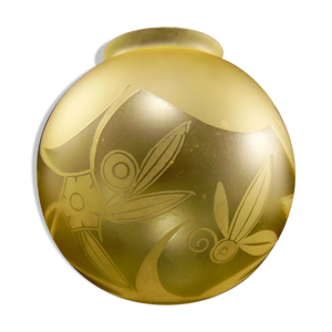 Boule en verre gravé