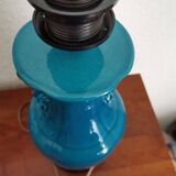 Blue ceramic lamp base