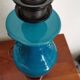 Blue ceramic lamp base