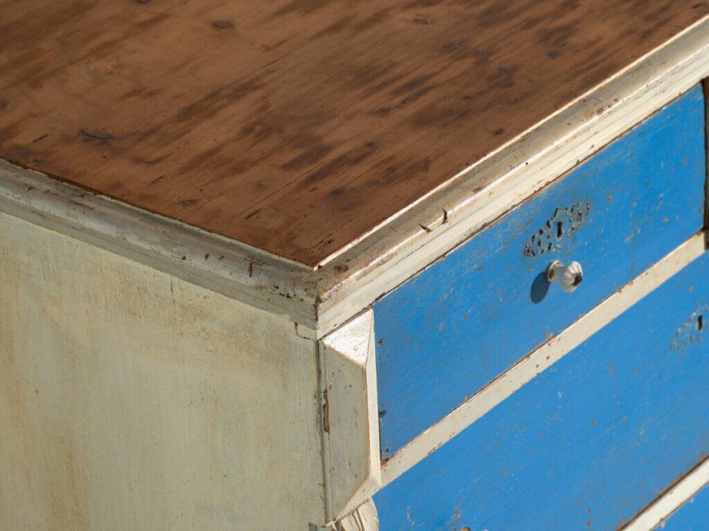 Antique painted pine commode – Central Europe, circa 1890