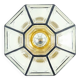 Mid-Century Modern Glass & Brass Ceiling Light from Limburg, Germany, 1960s