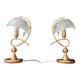 Pair of "Shell" lamps in brass - 1970.
