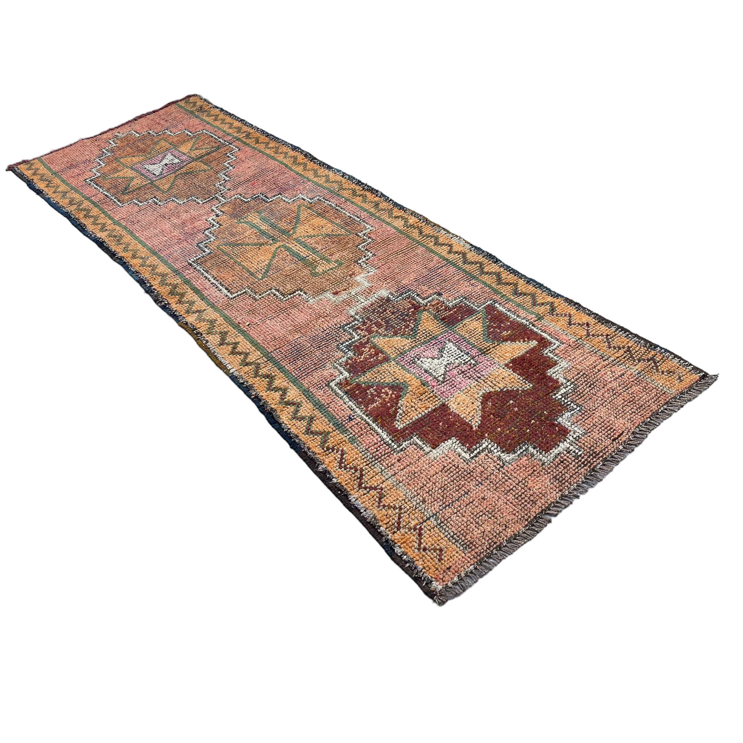 Vintage kurdish herki runner  290 x 95 cm