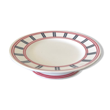 Compotier Basque porcelain red and blue