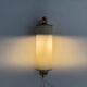Art Deco wall lights in opaline glass and brass, 1940s, Germany
