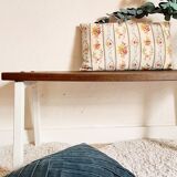 Old wooden and metal bench