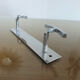 Coat rack in chrome brass 2 hooks 70s
