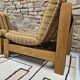 Pair of seats and a vintage ottoman 1970
