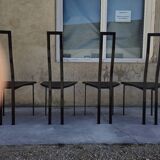 Set of 4 chairs Design Italy signed Cattelan 1980 vintage