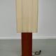 Lampadaire en teck avec abat-jour carré beige, années 1960-70