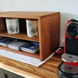 Scandinavian style teak wall or table shelf