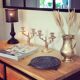 Pair of antique chandeliers in solid brass