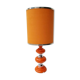 Lampe bois orange et chrome 70's