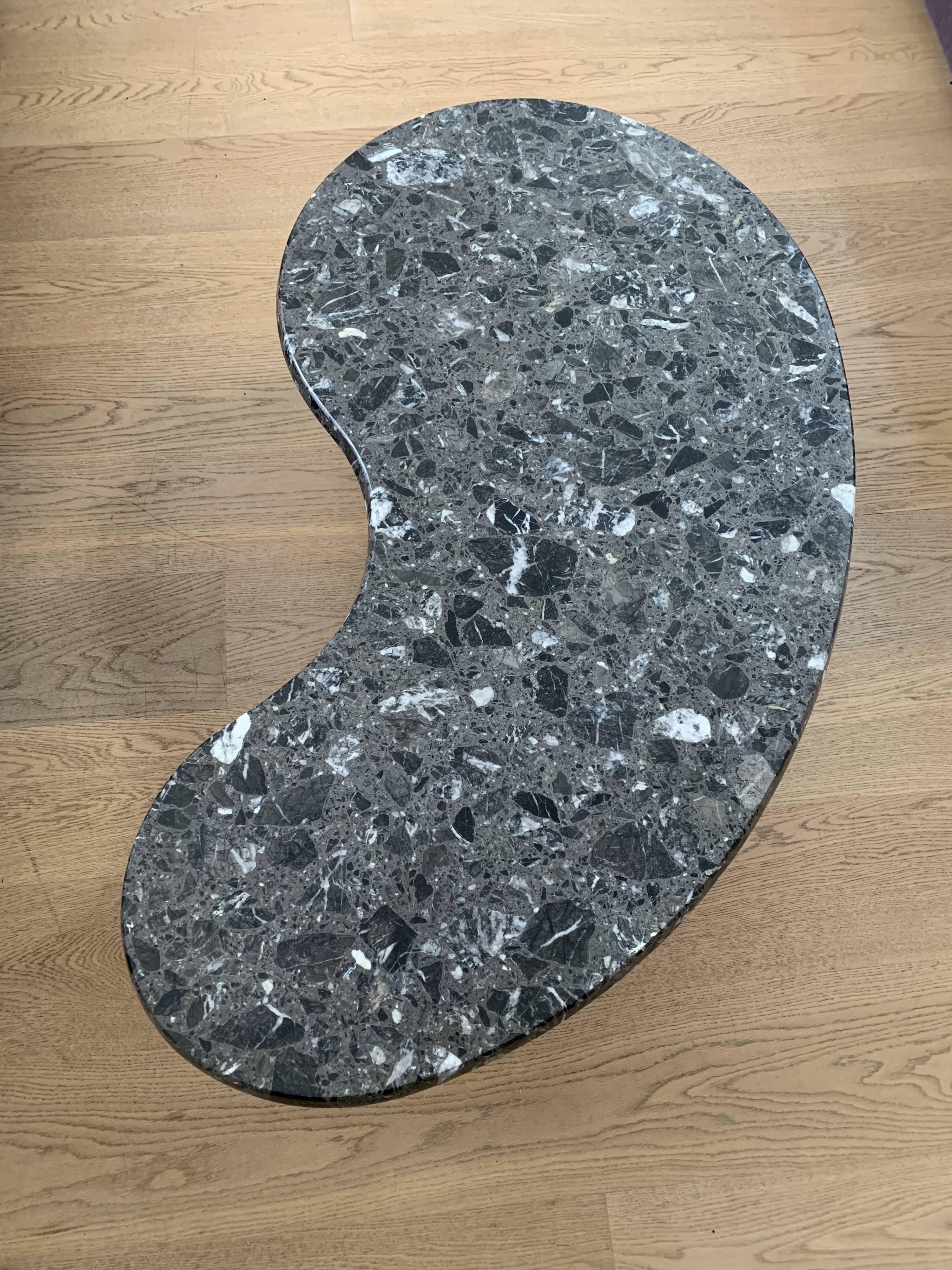 Tubble table by Pode/Leolux composite marble Grigio Carnico 50's style