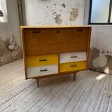 Furniture chest of drawers two-tone 60s