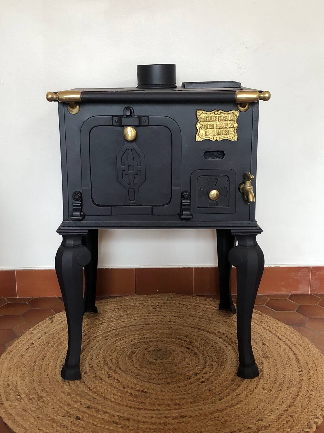Antique cast iron stove stove