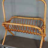 Rattan magazine holder
