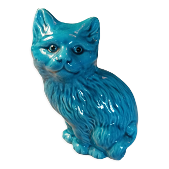 Chinese cat turquoise blue