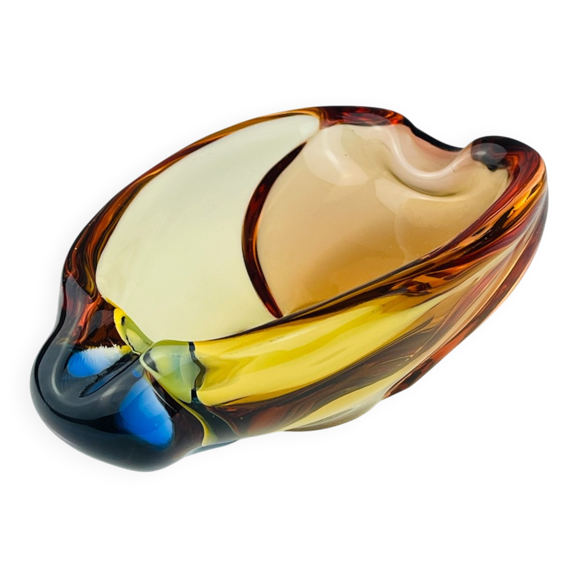 Bohemian Romana Ashtray by Hana Machovska for Mstisov Glassworks, 1960s