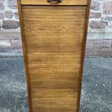 Sliding curtain binder cabinet