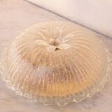Italian Transparent Murano Glass Ceiling with Flower