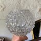 Vintage brass double wall lamp and diamond glass globe