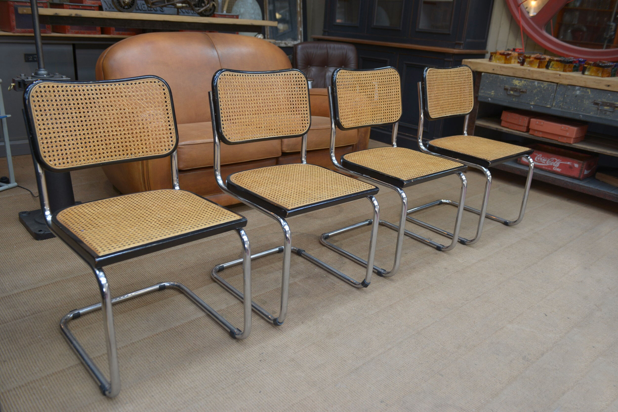 Lot de 4 Chaises Model B32 Cesca  Marcel Breuer 1970s