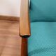 Scandinavian Lounge Chair Mid Century Design Turquoise Vintage Fabric