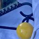 Wrought iron coat rack with wooden ball and vintage mirror 50/60's