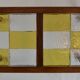 Pair of Scandinavian coffee tables in rosewood and glass tiles