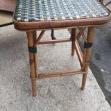 Rattan and scoubidou stool