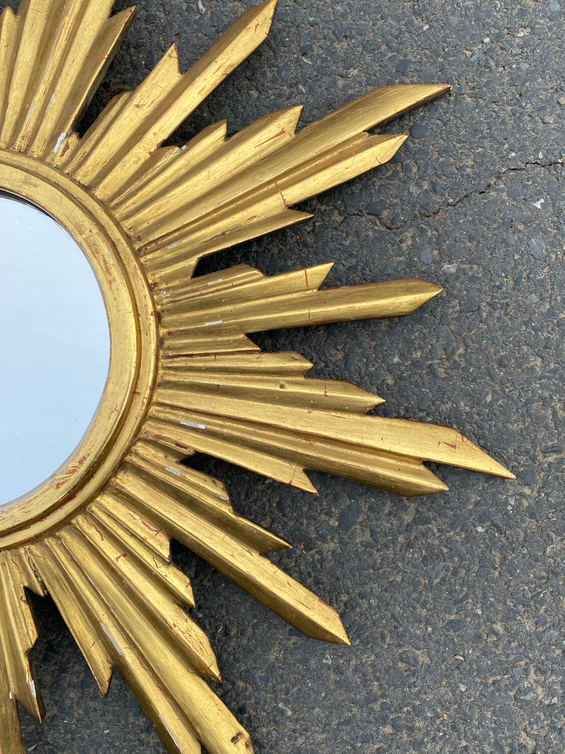 Genuine antique sun mirror