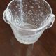 Transparent bubble blown glass ice bucket
